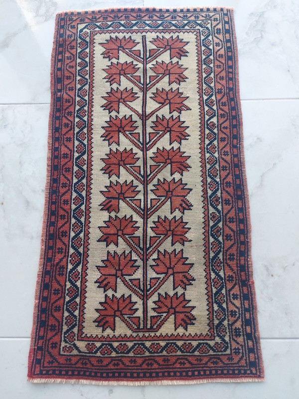 Antique Tree of Life Rug İncreadible Special Small Runner Rug Handmade Wool Rug gallery