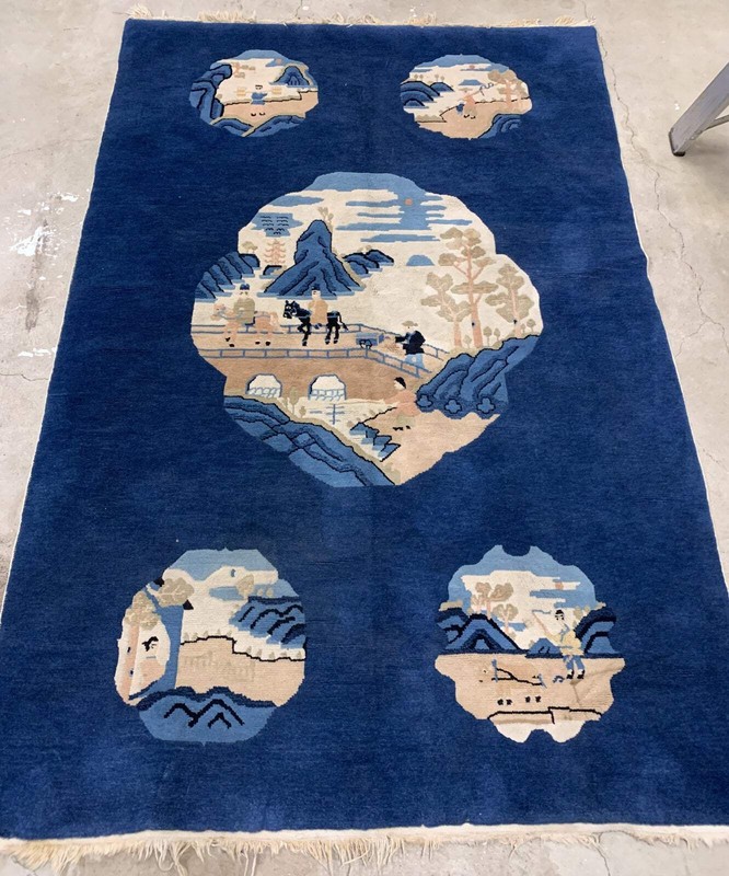 Handmade antique Peking Chinese rug 4.1' x 6.2' (125cm x 189cm) 1900s - 1B912 gallery