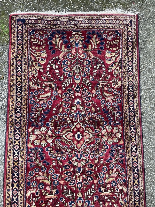Beautiful 1920s Antique Oriental Rug 30”x60” Ferahan Lilihan Tribal Sa Ruk gallery