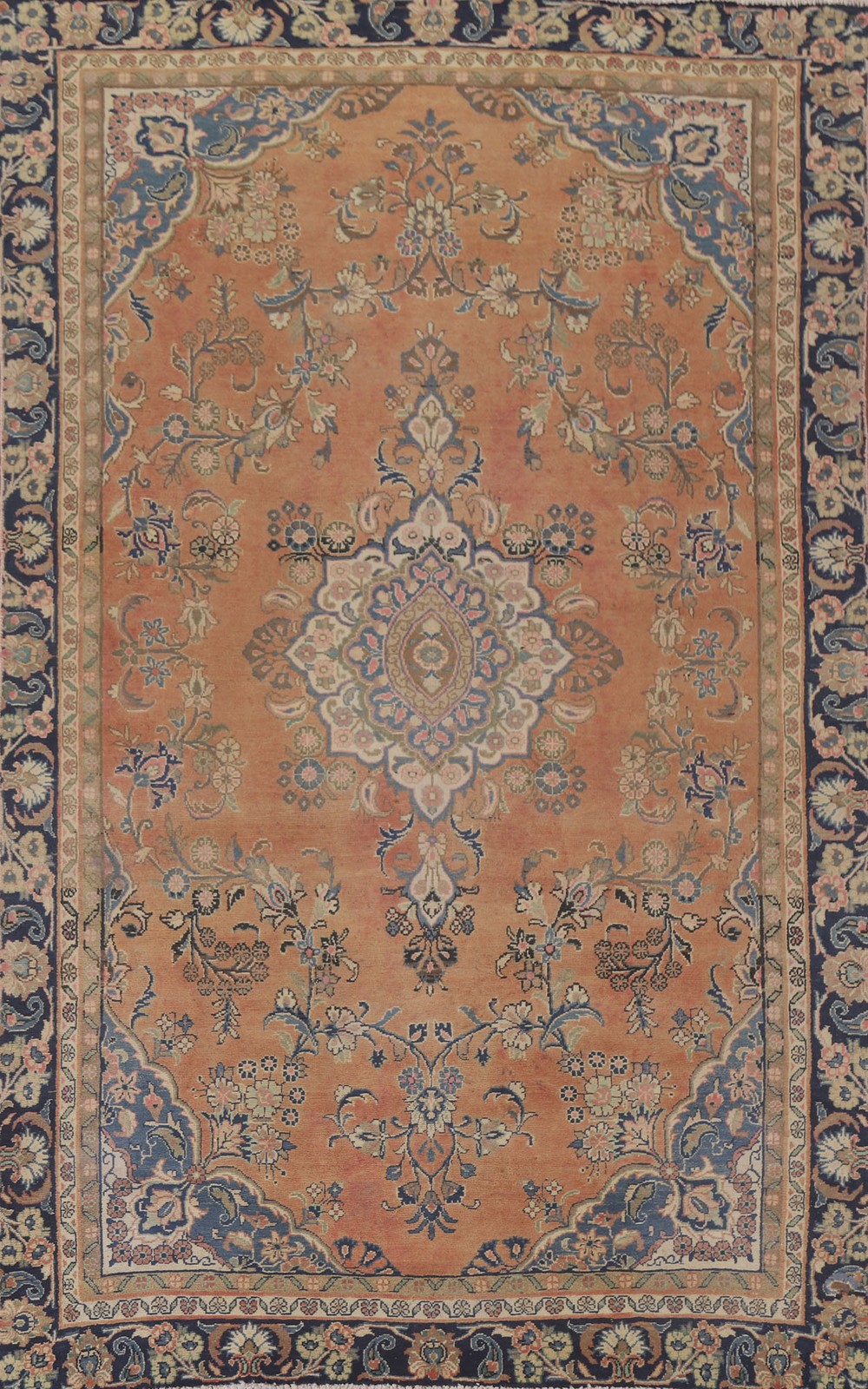 Handmade Wool Rust Area Rug 6x9 Medallion Traditional Living Room Classic Carpet gallery