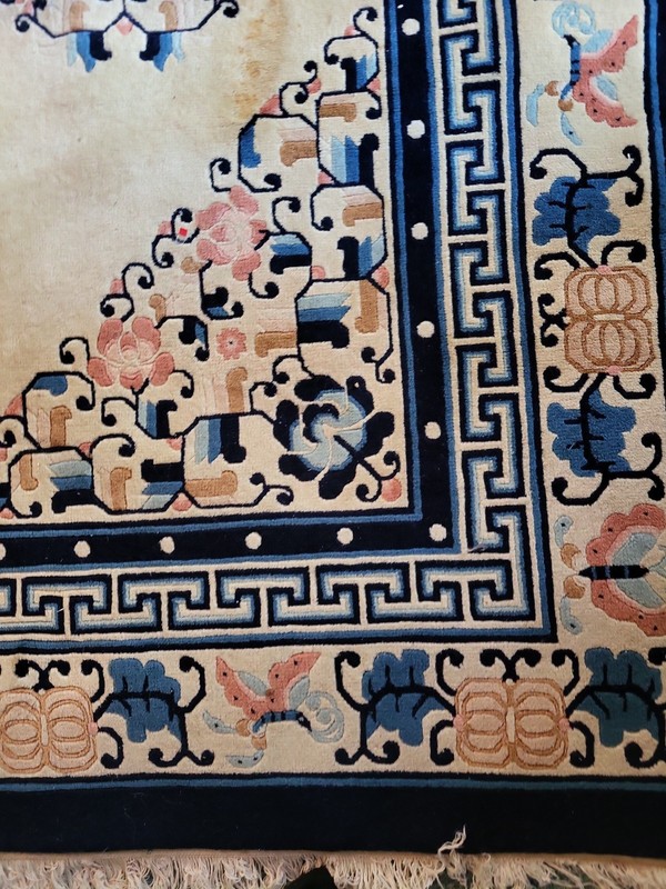 SUMMER SALE! CHARMING HIGH END SEMI-ANTIQUE 1960S CHINESE ART DECO RUG 6X9 gallery