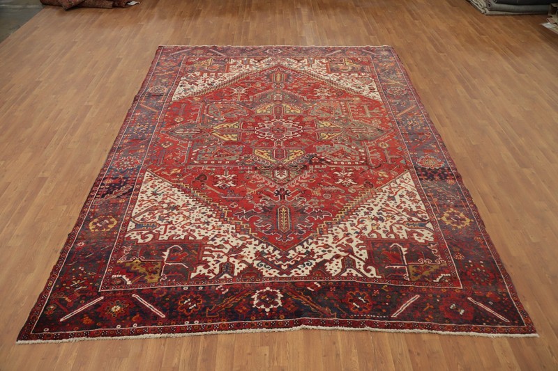 Vegetable Dye Traditional Dining Room Area Rug 8x11 Vintage Handmade Wool Carpet gallery