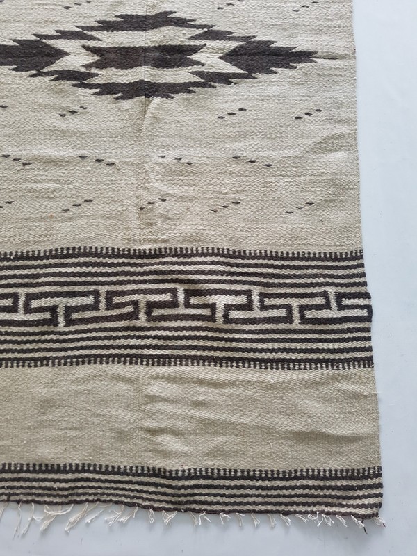 Vintage Handmade Traditional Native American Kilim Floor Rug Carpet 183x94 cm gallery