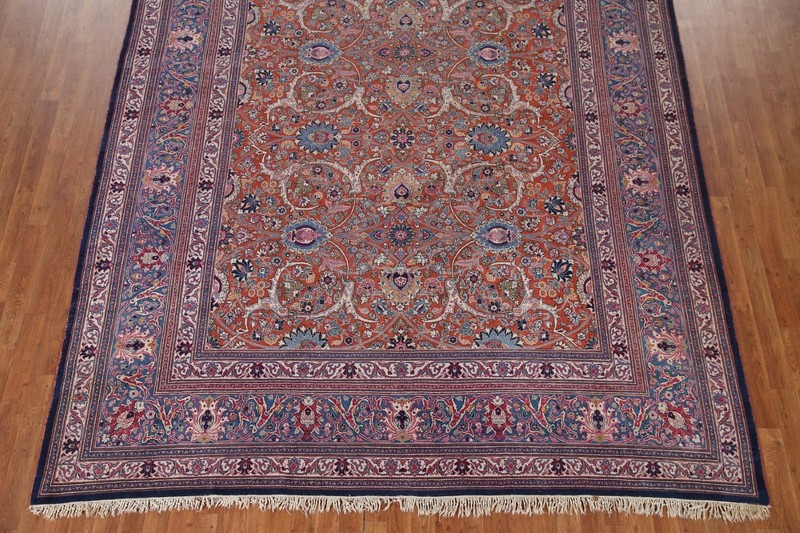 Antique Area Rug 9x12 ft.Vegetable Dye Oriental Handmade Living Room Wool Carpet gallery