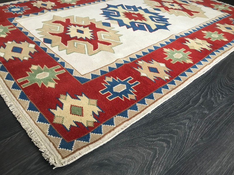 4x5.8 Vintage Turkish Oushak Wool Rug gallery
