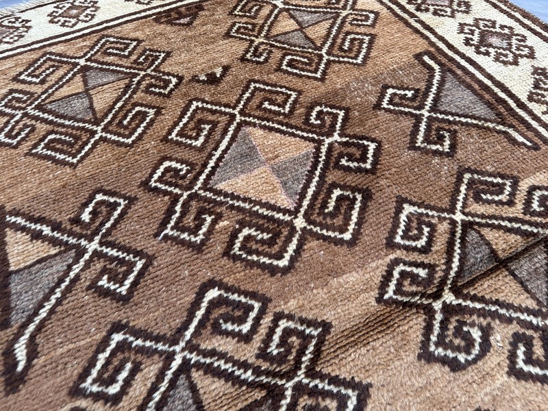 3'8x5'2 ft Vintage Afghan Hand Knotted Baluchi Rug Tribal Wool Fine Moss Rug gallery