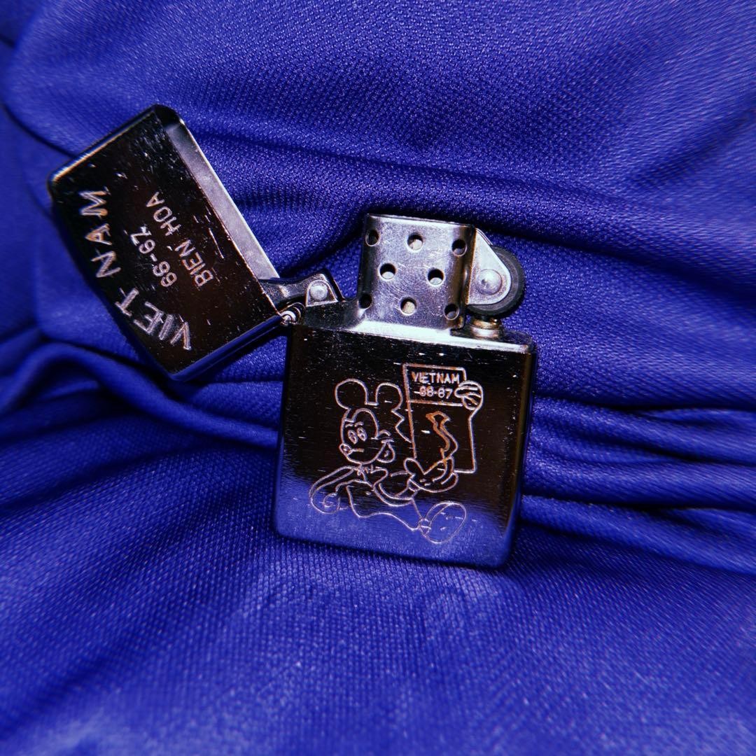 Zippo Vietnam War 66-67 Bien Hoa Mickey Mouse Lighter Vintage from Japan gallery