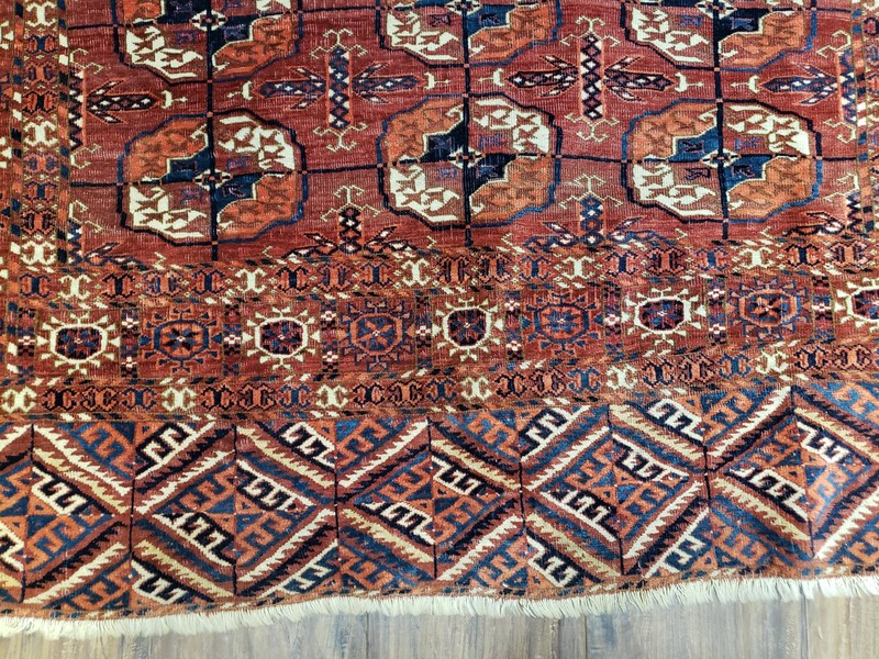 4x7 Antique Yamud Rug Russian Rug Turkoman Rug Fine Weave Rug gallery