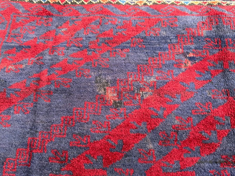 Antique Blue Afghan Baluchi Area Rug 6x9 Handmade Persian Style Oriental Carpet gallery