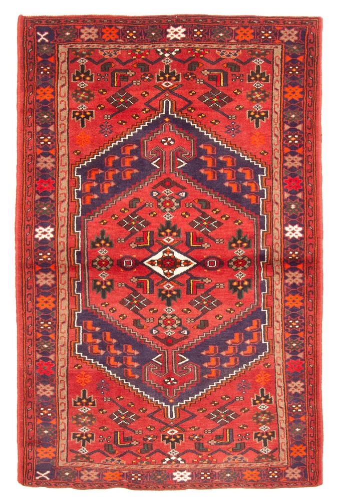 Vintage Hand-Knotted Area Rug 4'0" x 6'4" Traditional Wool Carpet