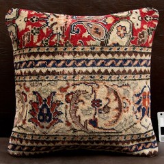 16″x16″ 40×40 Hand Knotted Kayseri Wool Carpet Rug Vintage Pillow Cover Cushion