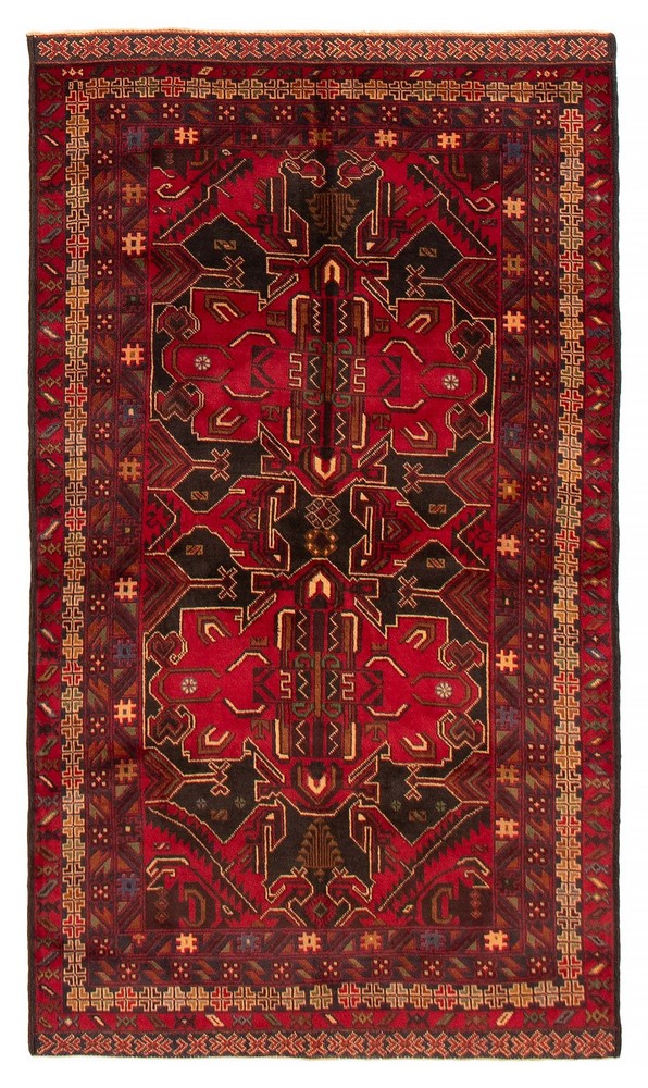 Vintage Hand-Knotted Area Rug 3'4" x 6'8" Traditional Oriental Wool Carpet