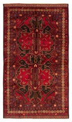 Vintage Hand-Knotted Area Rug 3’4″ x 6’8″ Traditional Oriental Wool Carpet
