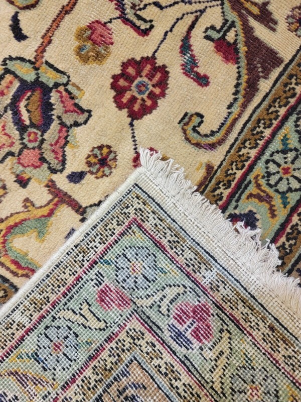 Antique Oriental Hand-Knotted Wool Area Rug Ivory/Red/Blue 9'10" x 15'7" gallery