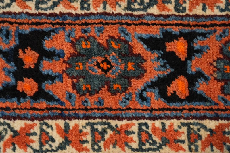 Antique Vegetable Dye Navy Blue Kork Wool Hand-made Narrow/ Long Runner Rug 3x18 gallery
