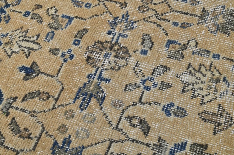 Vintage Turkish Runner Rug 2x9ft Wool Anatolian Handmade Hallway Oushak BEIGE gallery