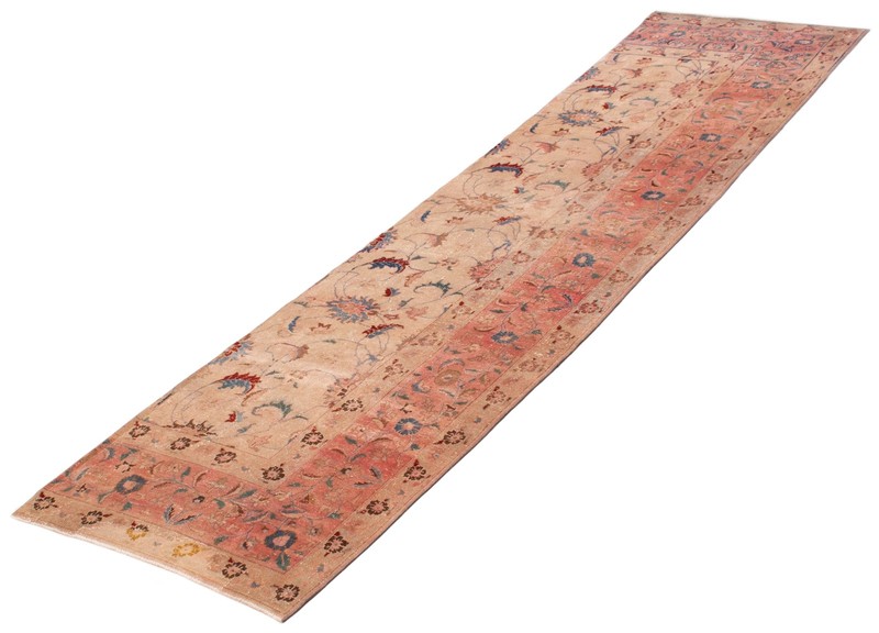3'1" x 12'0" Vintage Hand-knotted Runner Rug Traditional Oriental Wool Carpet gallery