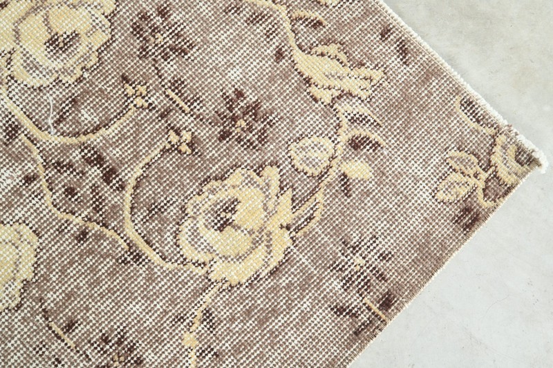 4x7 Turkish Antique Rug Anatolian Hand-Knotted Vintage Oushak Small Carpet,1488 gallery