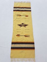 Vintage Handmade Peruvian Pictorial Multicolor Kilim Rug Carpet 149x50cm