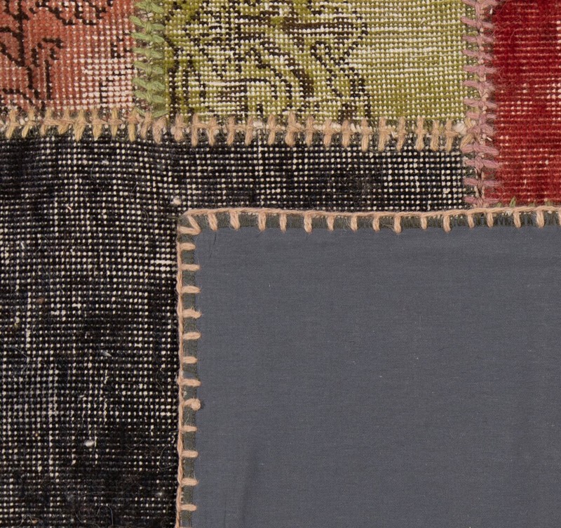 Patchwork 254x176 cm Hand Knotted Oriental Vintage Carpet Rug gallery