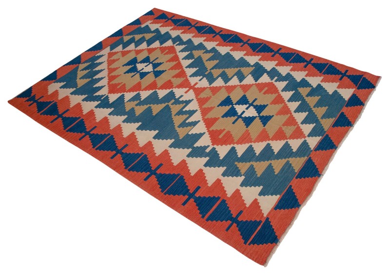 Vintage Oushak Rug Kilim Flat Weave Turkish Rug Natural Wool Rug - 4x6 ft Approx gallery