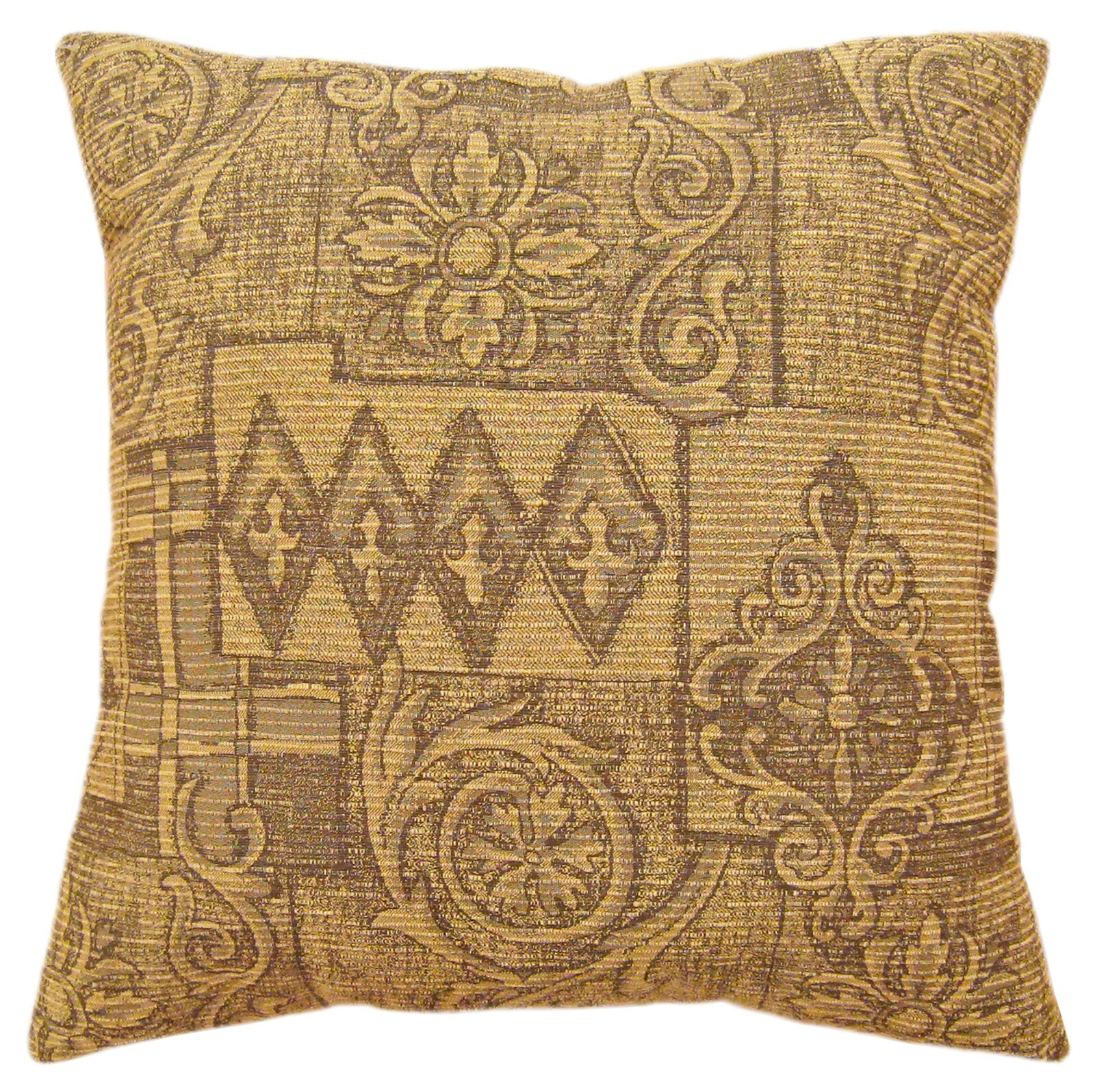 Vintage Floro-Geometric Fabric Pillow; Size 1'8” x 1'6” with FREE SHIPPING! gallery