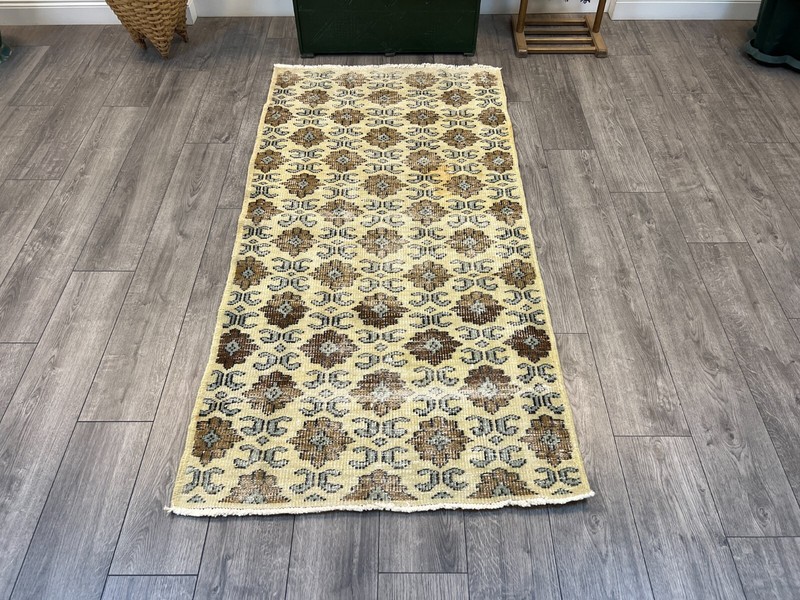 Vintage Rug, 3.3 x 6.6 ft, Turkish Rug, Beige Rug, Oriental Rug, Oushak Rug gallery