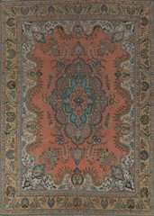 Vintage Handmade Room Size Area Rug 10×13 Traditional Over-Dyed Wool Carpet