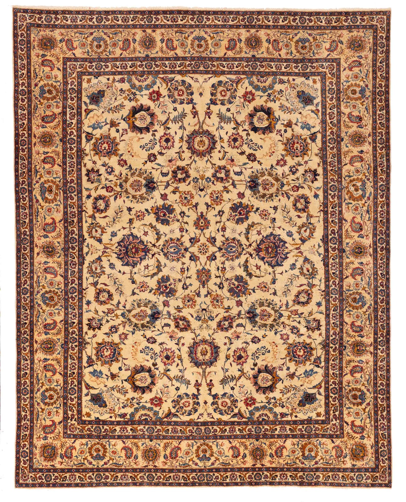 Vintage 8'9" x 10'10" Traditional Hand Knotted Vegetable Dye Wool Area Rug gallery