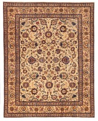 Vintage 8’9″ x 10’10” Traditional Hand Knotted Vegetable Dye Wool Area Rug