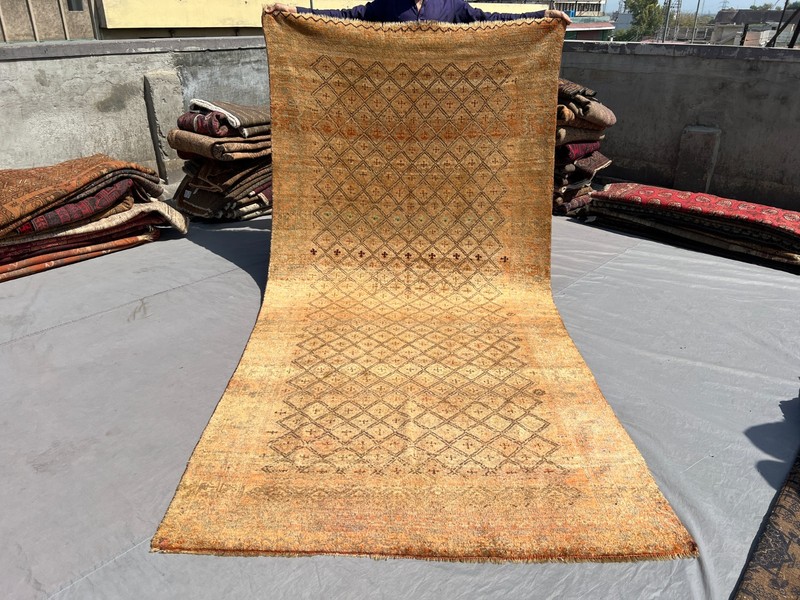 Terracotta Antique Afghan Muted Rug 5x10 Geometric Baluchi Neutral Tribal Carpet gallery