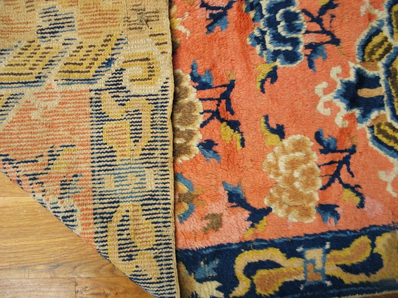 2X3 Antique Chinese Ningxia Wool Area Rug 1750 gallery