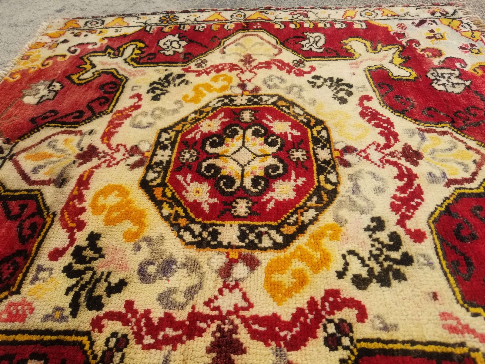 Vintage Hand Made Traditional Oriental Wool Multicolor Carpet Rug 104x53cm gallery