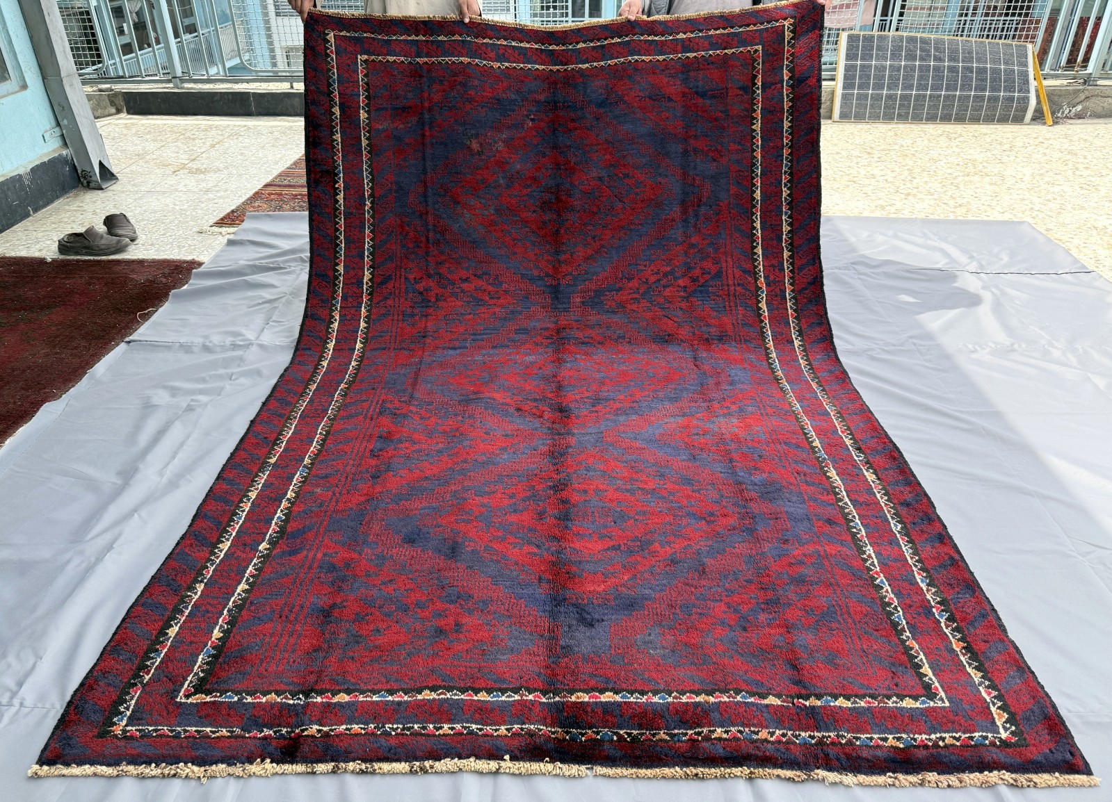 Antique Blue Afghan Baluchi Area Rug 6x9 Handmade Persian Style Oriental Carpet gallery
