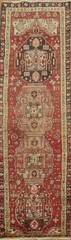Luxurious 9 ft Runner Rug 3×9 Tribal Geometric Hand-made Hallway Vintage Carpet