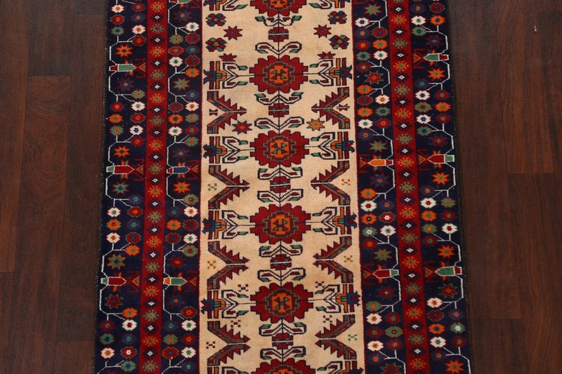 Vintage Geometric Traditional Oriental Area Rug Hand-knotted Wool 3x6 ft Carpet gallery