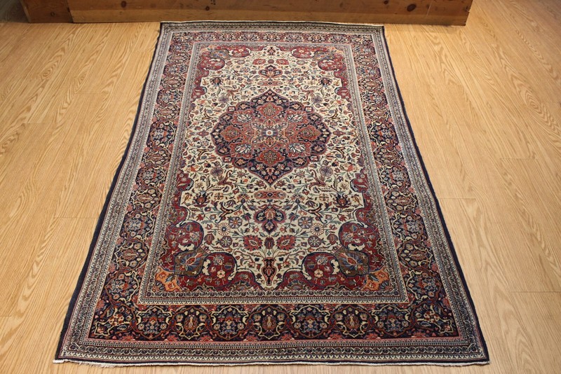 LATE 19TH CENTURY ANTIQUE TRADITIONAL RUG, 7' X 4'4" Persi an KASHANN AUTHENTIC gallery