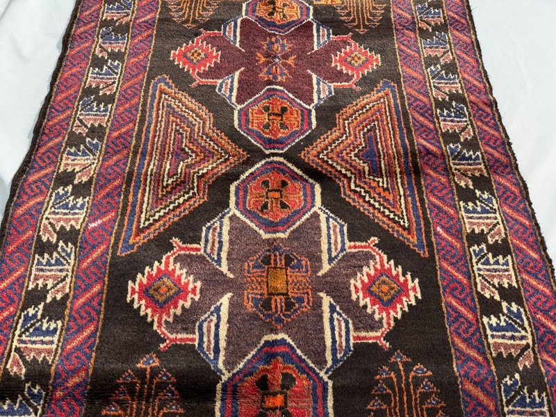 3x4 Ft Antique Afghan Handmade Baluchi Area Rug Tribal Geometric Oriental Carpet gallery