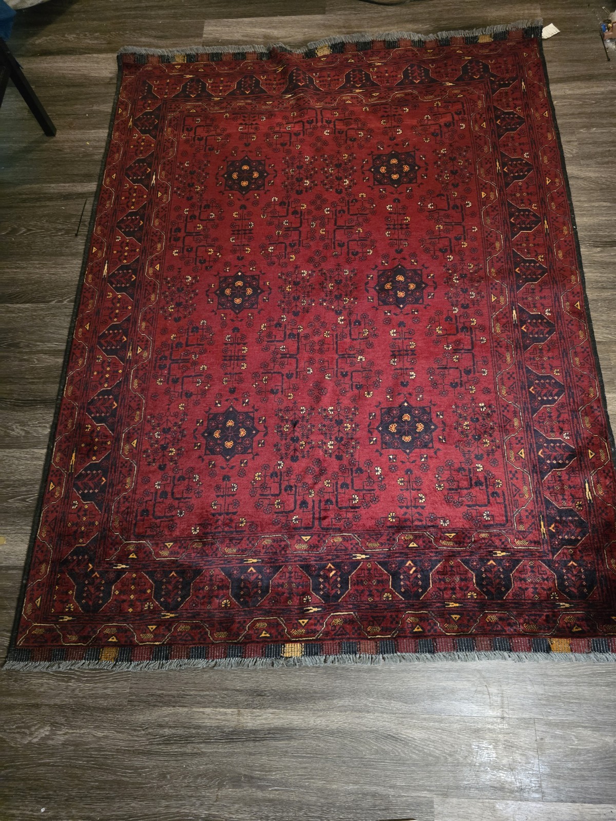 Bilicik Afghan Hand Woven Rug 5ft X 6ft 7in gallery