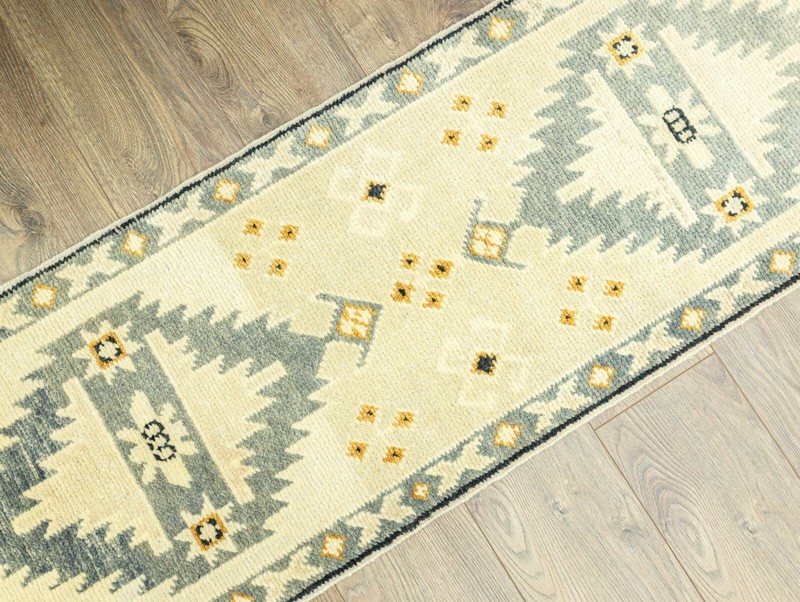 Unique Handmade 1.9.x6.5 ft Turkish Oushak Muted Kitchen Hallway Entry Runner gallery