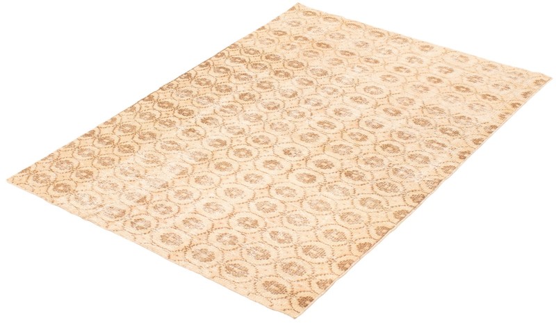 Vintage 4'5" x 6'1" Traditional Hand Knotted Vegetable Dye Wool Area Rug gallery