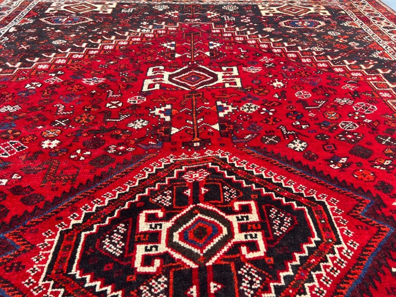 7'1"x10'0" Ft Afghan Baluchi Hand Knotted Wool Vintage Geometric Area Rug gallery