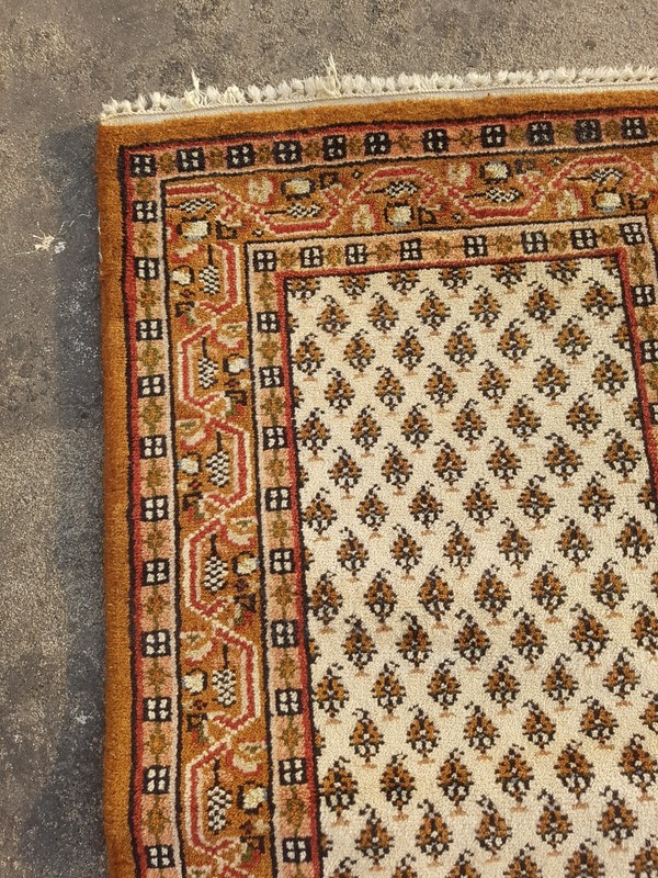 Vintage Hand Made Traditional Rug Oriental Wool Multicolor Carpet 275x68 cm gallery