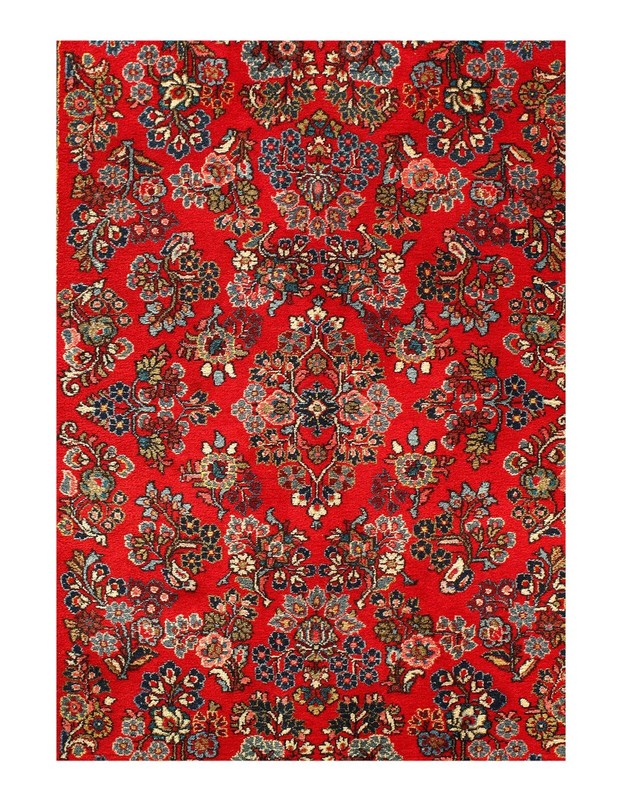 Fine Hand Knotted Antique Sarouk 4'3'' X 6'7'' gallery