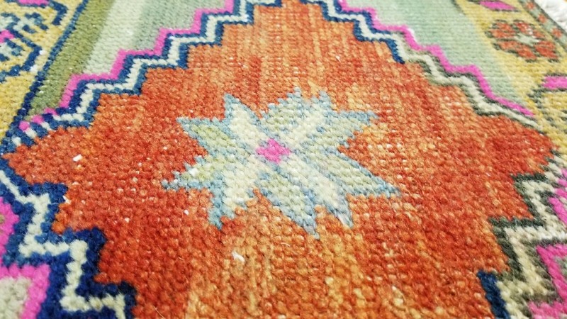 Vibrant Bohemian Turkish Tribal Rug 1'5'' x 2'11" gallery