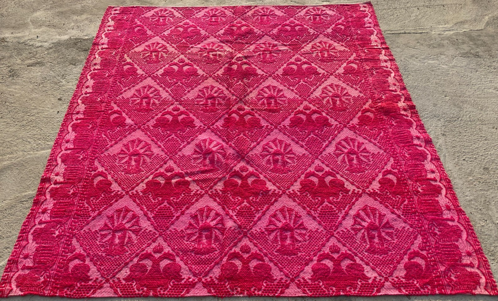 Vintage Handmade Beautiful Multicolor Kilim Rug Carpet 210x183 cm gallery