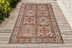 Turkish Rug 58”x86” Bunyan Carpet Vintage 149x221cm Fashion Decor 4×7 Rug