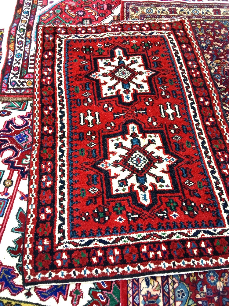 Persia n Tribal Rug Handmade Red 2x3 Ft Rug "AFGHAN CARPET" 24x36 Inches