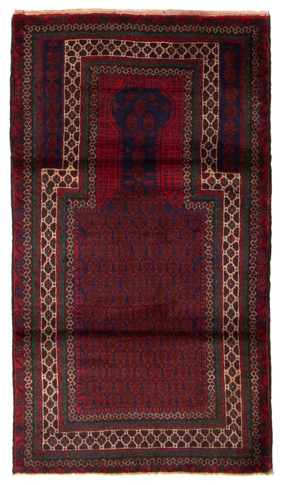 Vintage Traditional Hand-Knotted Area Rug 2'10" x 5'0" Oriental Wool Carpet