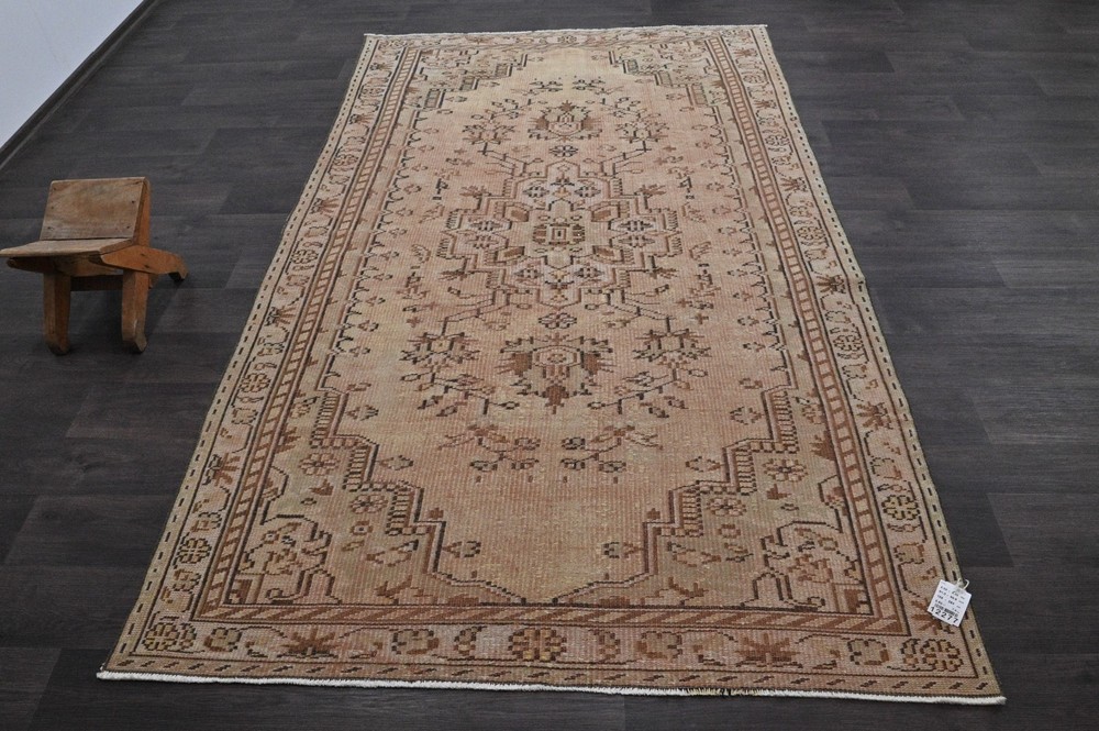 Oushak Turkish Vintage Rug 5x8 Kilim Rug Anatolian Handmade Boho Decor BROWN